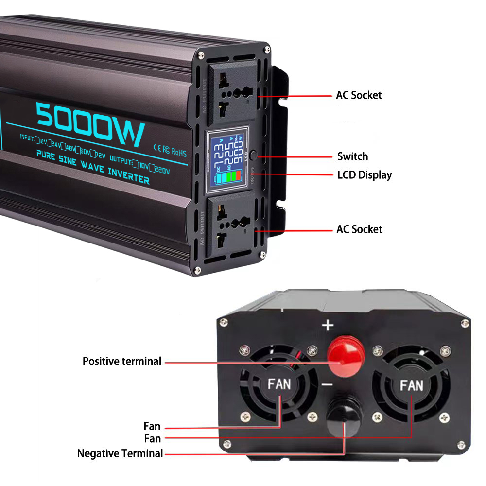 Pure Sine Wave Inverter 12V/24 - Pure Sine Wave Inverter 5000W 48V 220V ulasan dan harga