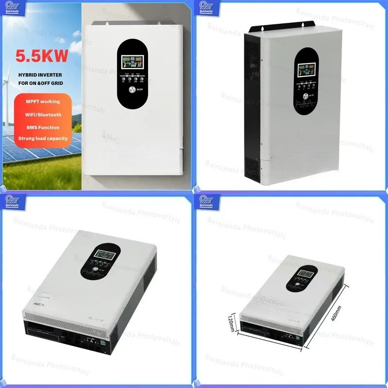3kW 5.5kW Hybrid Solar Inverte - Hybrid Solar Inverter 5.5Kw Mppt 48V ulasan dan harga